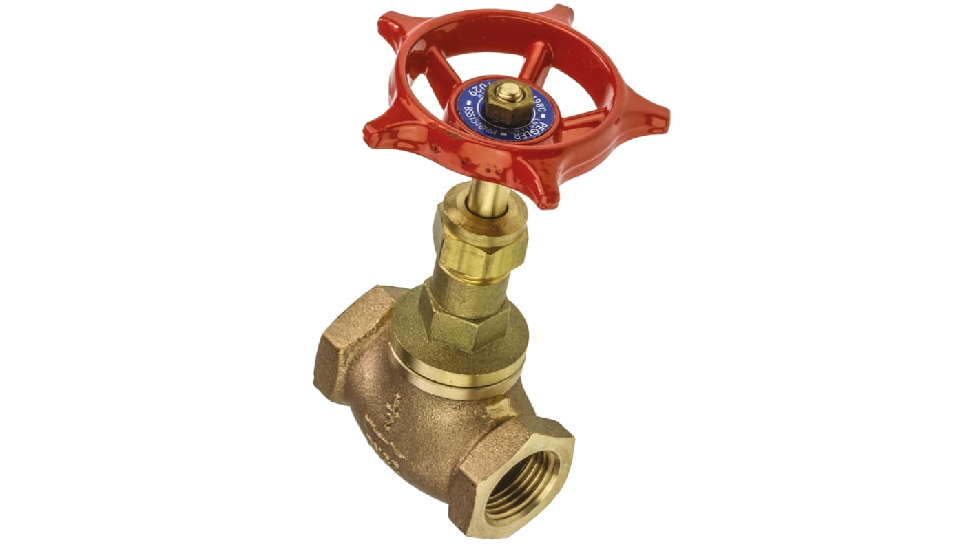 Pegler Yorkshire Bronze Globe Valve 110007, 1/2 in BSPT 32 bar