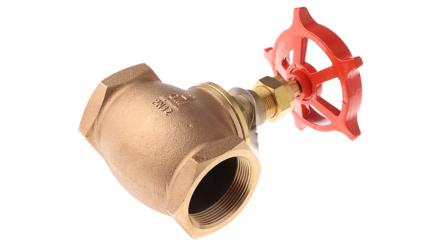 Pegler Yorkshire Bronze Globe Valve 110012, 2 in BSPT 32 bar