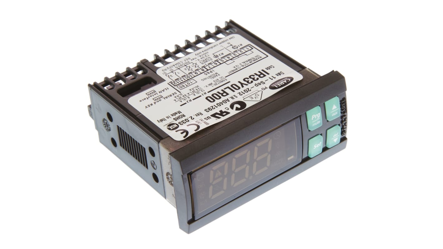 Carel IR33 On/Off Temperature Controller, 76.2 x 34.2mm, 12 → 24 V ac Supply Voltage