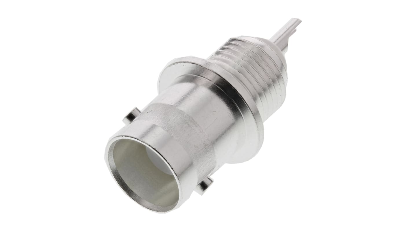 TE Connectivity, jack Panel Mount BNC Connector, 50Ω, Solder Termination, Straight Body