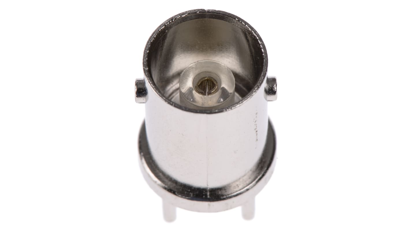 TE Connectivity Greenpar Series, Jack PCB Mount BNC Connector, 50Ω, Through Hole Termination, Straight Body