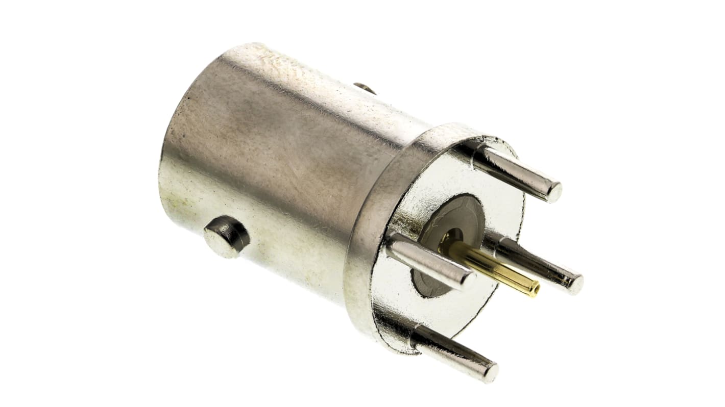 TE Connectivity Greenpar Series, Jack PCB Mount BNC Connector, 75Ω, Through Hole Termination, Straight Body