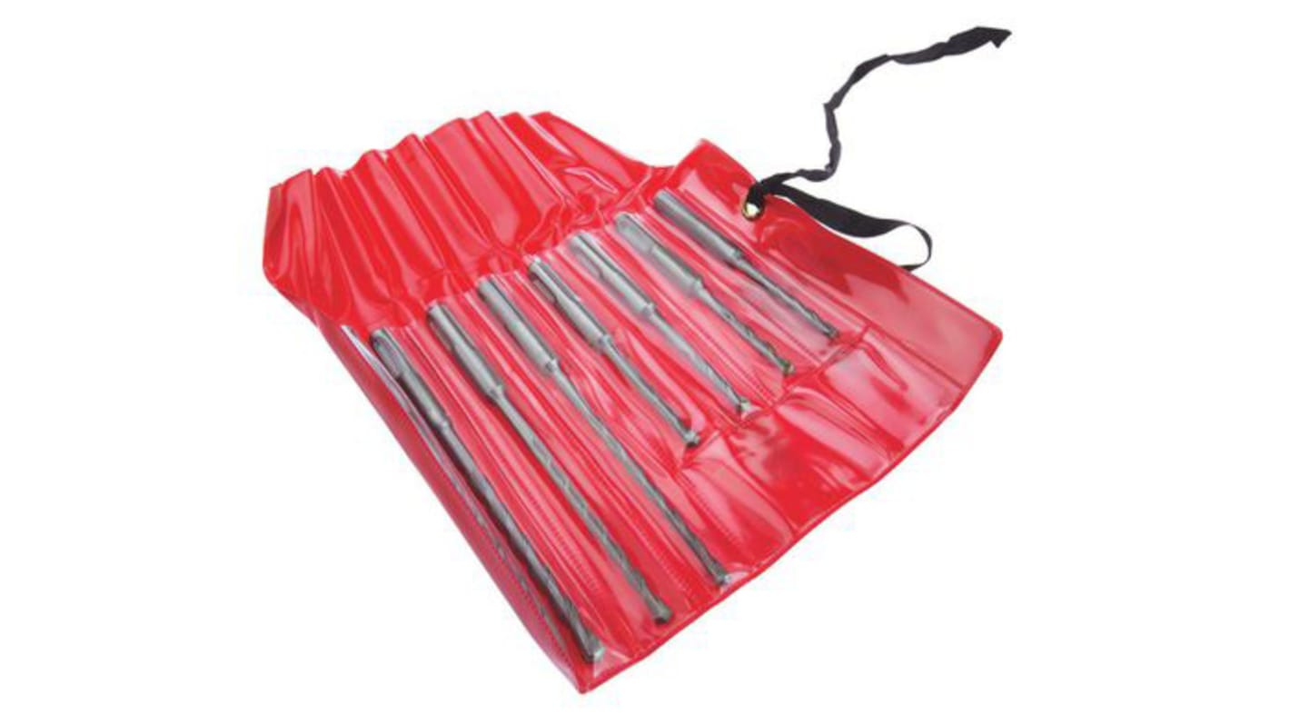 RS PRO 8-Piece Twist Drill Bit Set for Masonry, 10mm Max, 5mm Min, Steel Bits