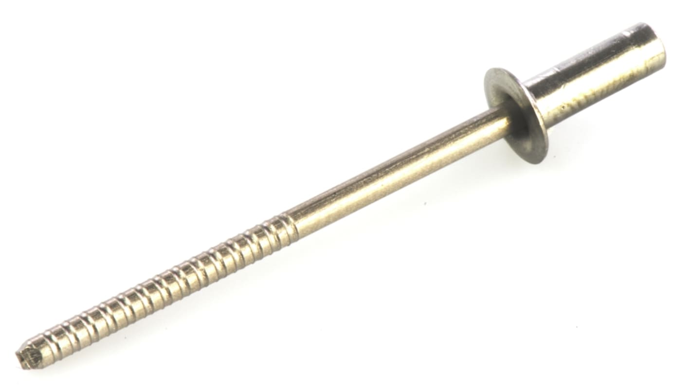 Nýt, délka nýtu: 9.7mm, Stříbrná, Prostý Nerezová ocel Slepý, průměr nýtu: 3.2mm