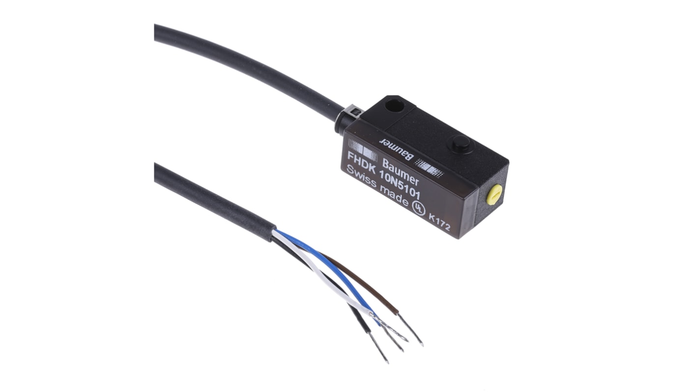 Baumer Diffuse Photoelectric Sensor, Block Sensor, 20 mm → 120 mm Detection Range