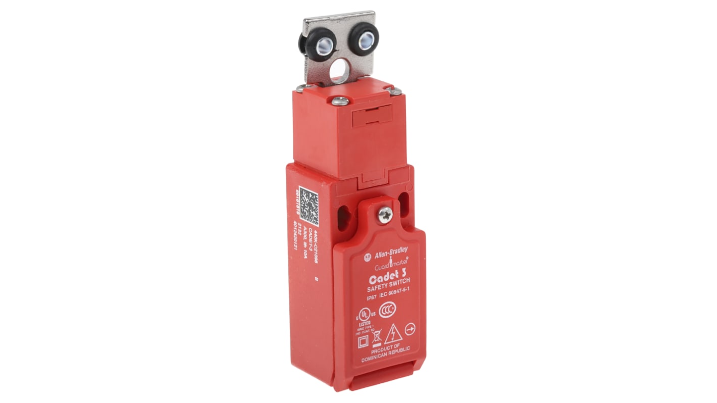 Allen Bradley Guardmaster 安全门开关, 联锁键控锁, 2常闭/1常开, 最大直流600V, 最大交流600V, 最大2.2A, M16接口, IP67, 440K系列