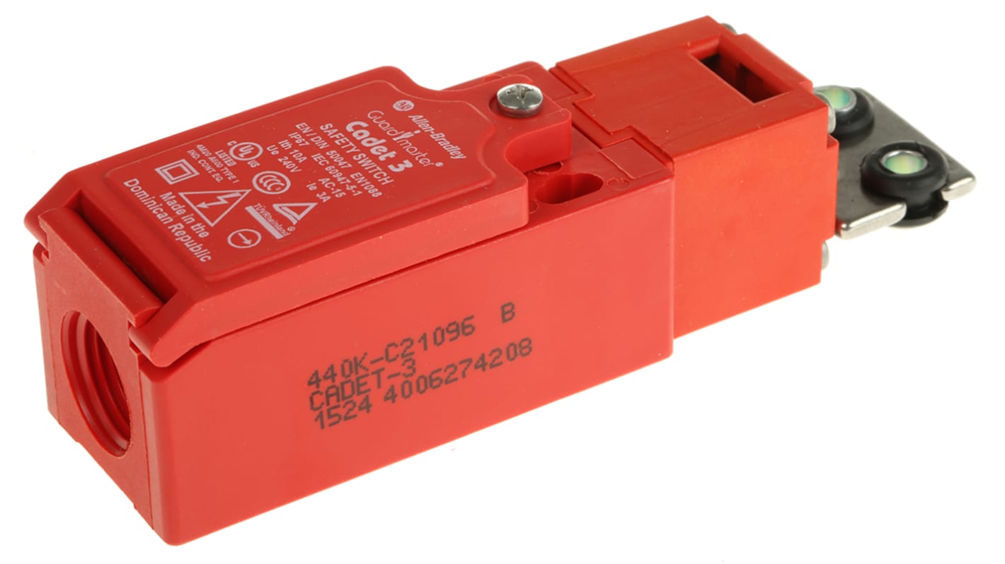 Allen Bradley Guardmaster 安全门开关, 联锁键控锁, 3常闭, 最大直流600V, 最大交流600V, 最大2.2A, M16接口, IP67, 440K系列