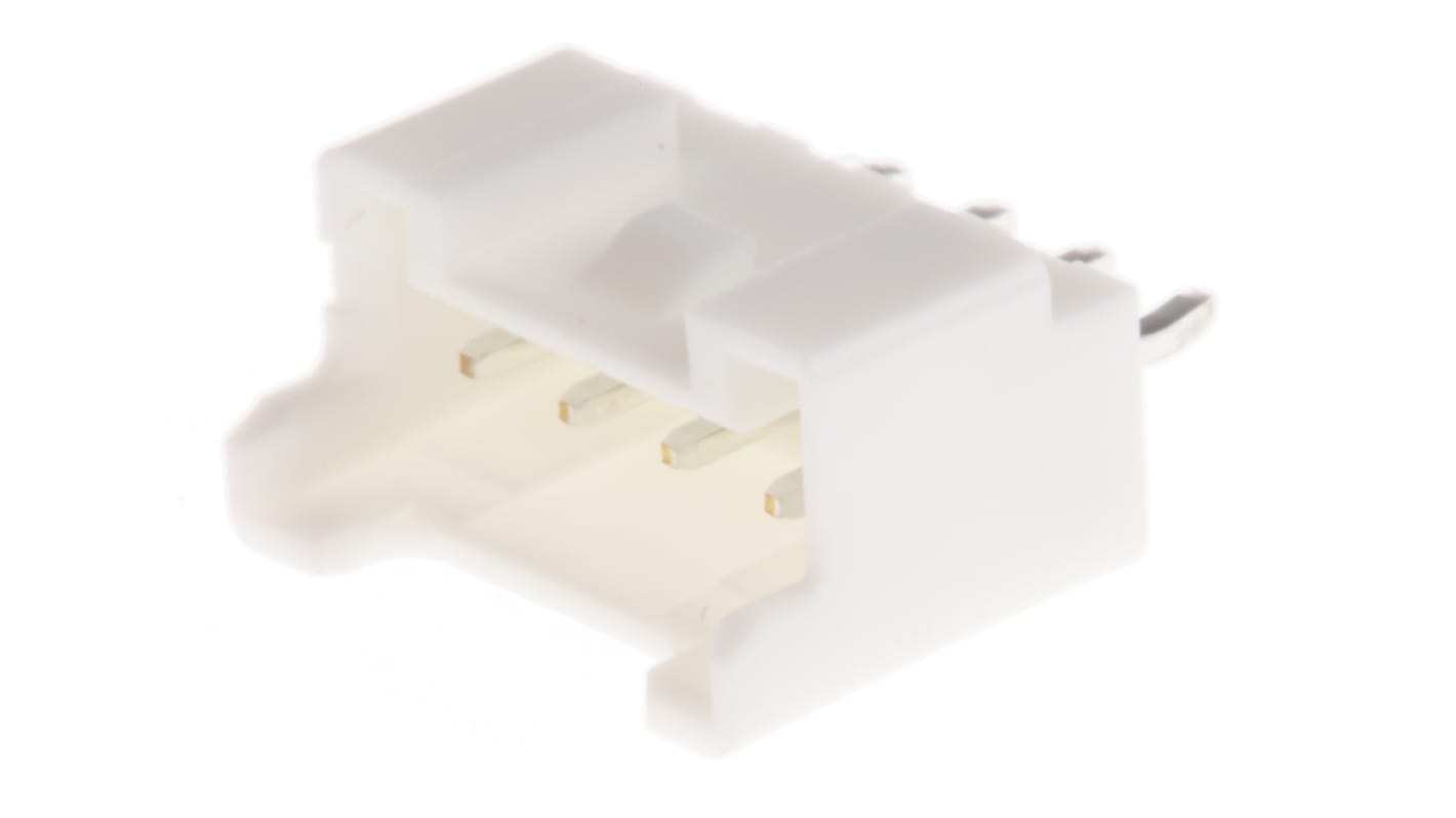 JST PA Series Straight Through Hole PCB Header, 4 Contact(s), 2.0mm Pitch, 1 Row(s), Shrouded