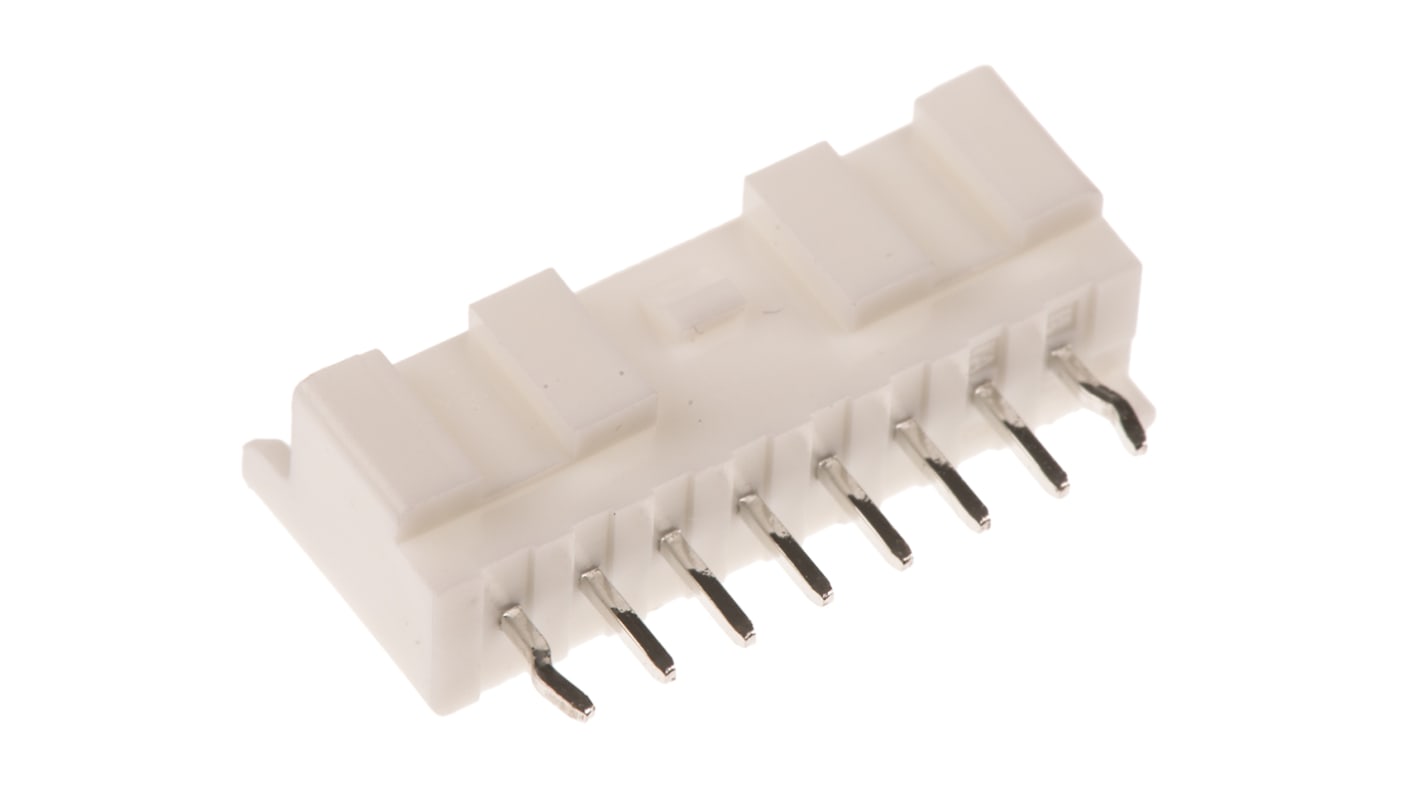 JST PA Series Straight Through Hole PCB Header, 8 Contact(s), 2.0mm Pitch, 1 Row(s), Shrouded