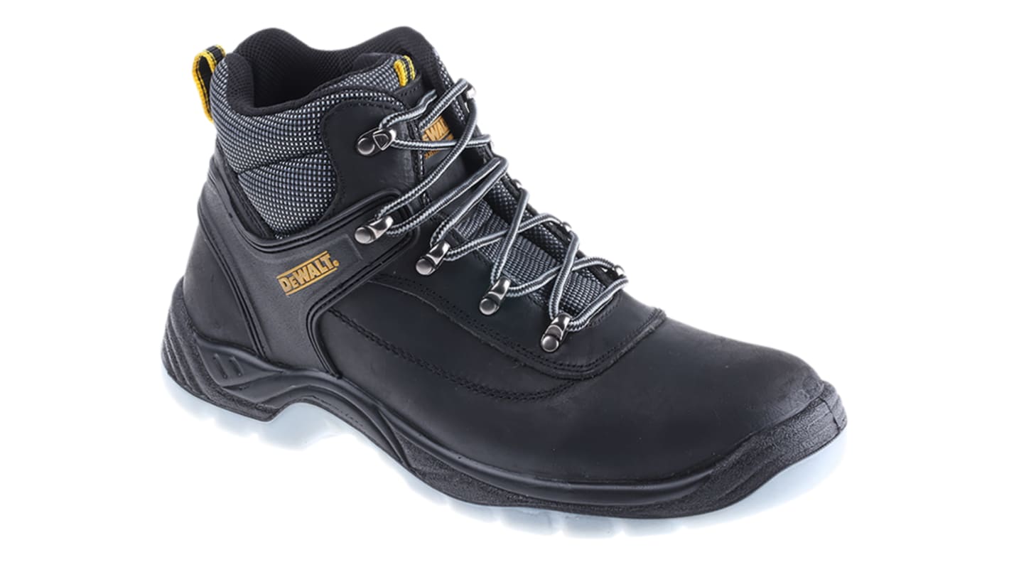 DeWALT Laser EN20345 S1P, Herren, Sicherheitsstiefel Schwarz, Weiß mit Edelstahl-Schutzkappe, Größe 45 / UK 11
