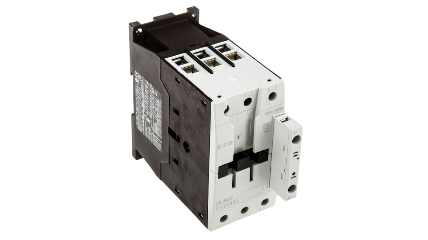 Eaton xStart Contactor, 110 V ac Coil, 3-Pole, 40 A, 18.5 kW, 3NO, 400 V ac