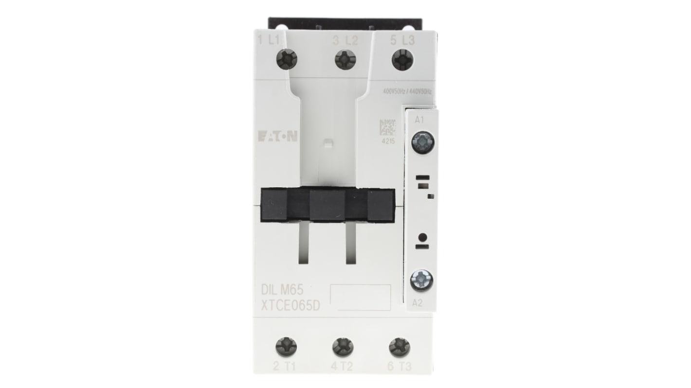 Eaton xStart DILM Contactor, 400 V ac Coil, 3-Pole, 65 A, 30 kW, 3NO, 400 V ac