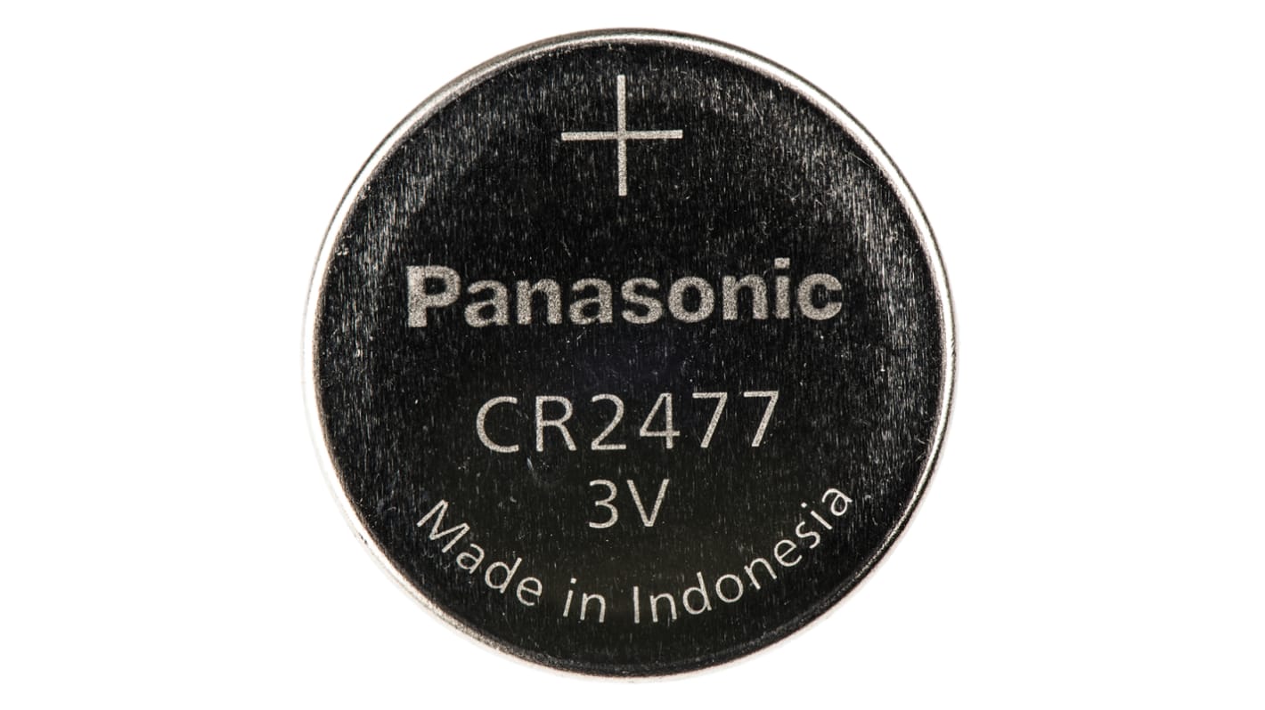 Panasonic CR2477, LiMnO2 Knopfzelle Ø 24.5mm, 3V / 1000mAh