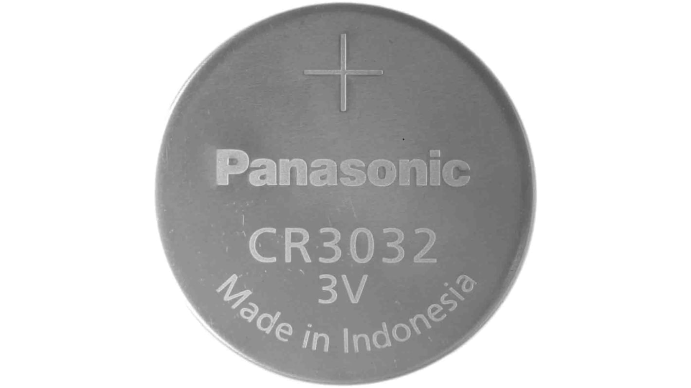 Pila de botón CR3032, 3V, 500mAh, litio - dióxido de manganeso