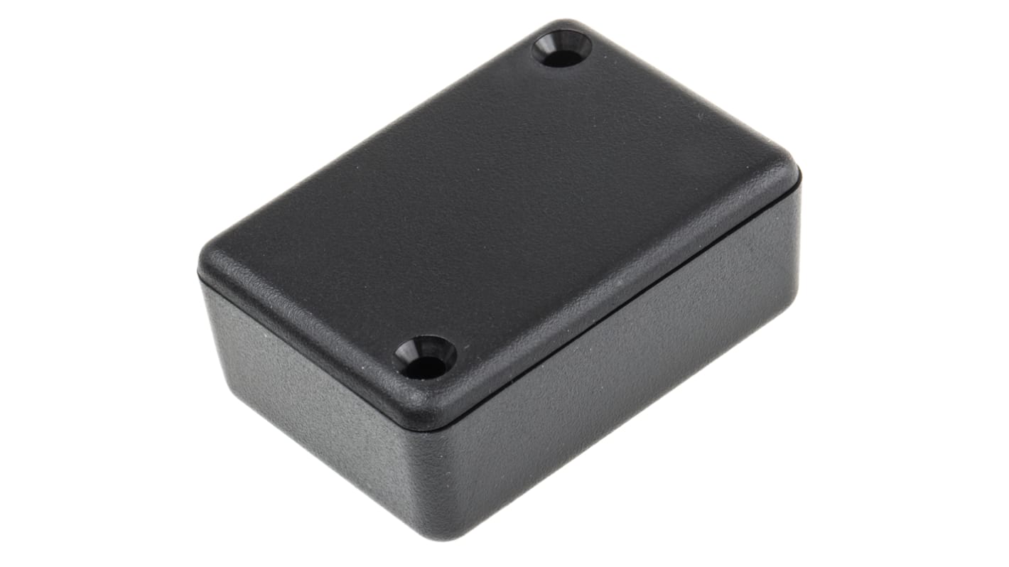 Hammond 1551 Series Black ABS Enclosure, IP54, Black Lid, 50 x 35 x 20mm