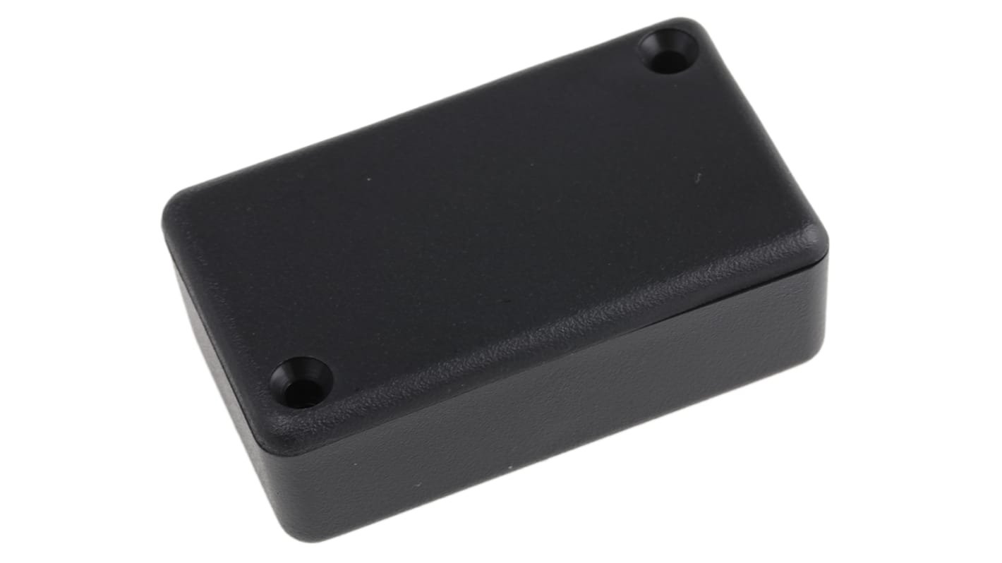 Hammond 1551 Series Black ABS Enclosure, IP54, Flanged, Black Lid, 60 x 35 x 20mm