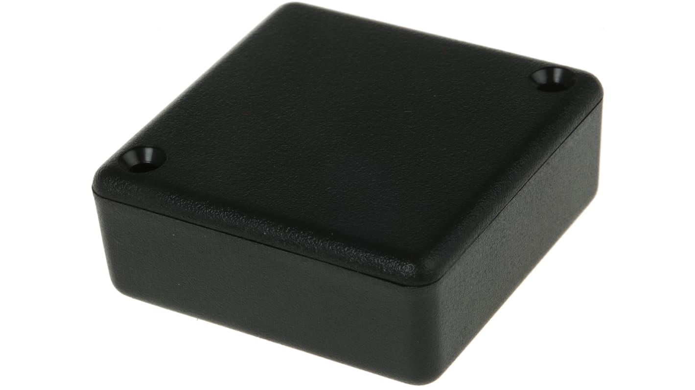 Hammond 1551 Series Black ABS Enclosure, IP54, Black Lid, 50 x 50 x 20mm