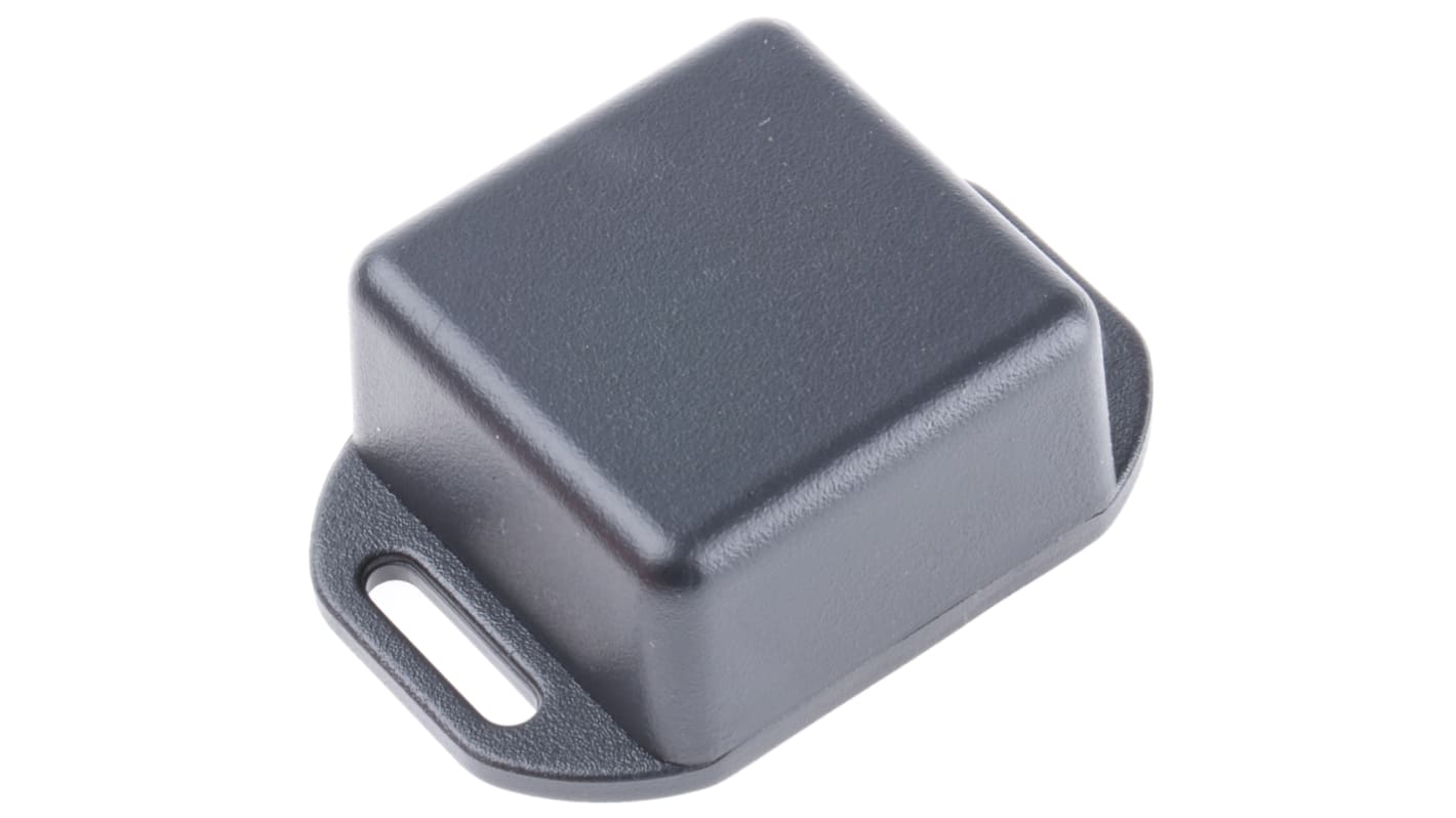 Hammond 1551 Series Black ABS Enclosure, IP54, Flanged, Black Lid, 35 x 35 x 20mm