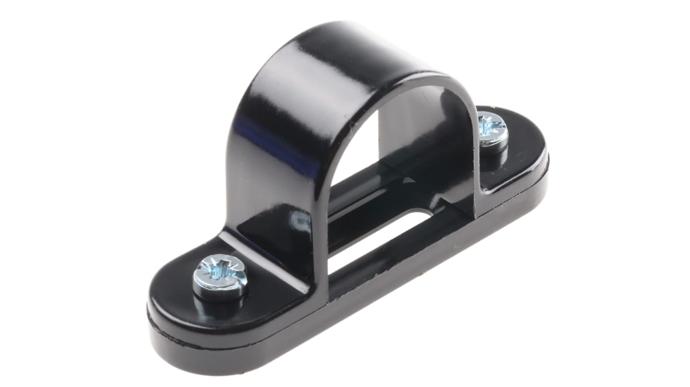 Schneider Electric Black PVC Saddle Clamp, 25mm Max. Bundle