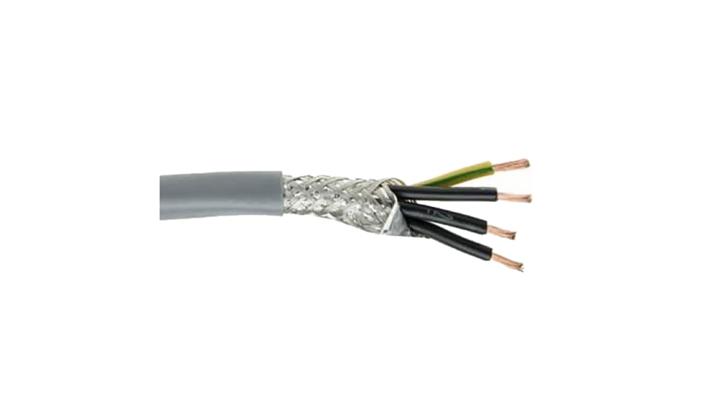 Belden Belden CY Control Cable, 4 Cores, 1.5 mm², CY, Screened, 50m, Grey PVC Sheath, 17 AWG