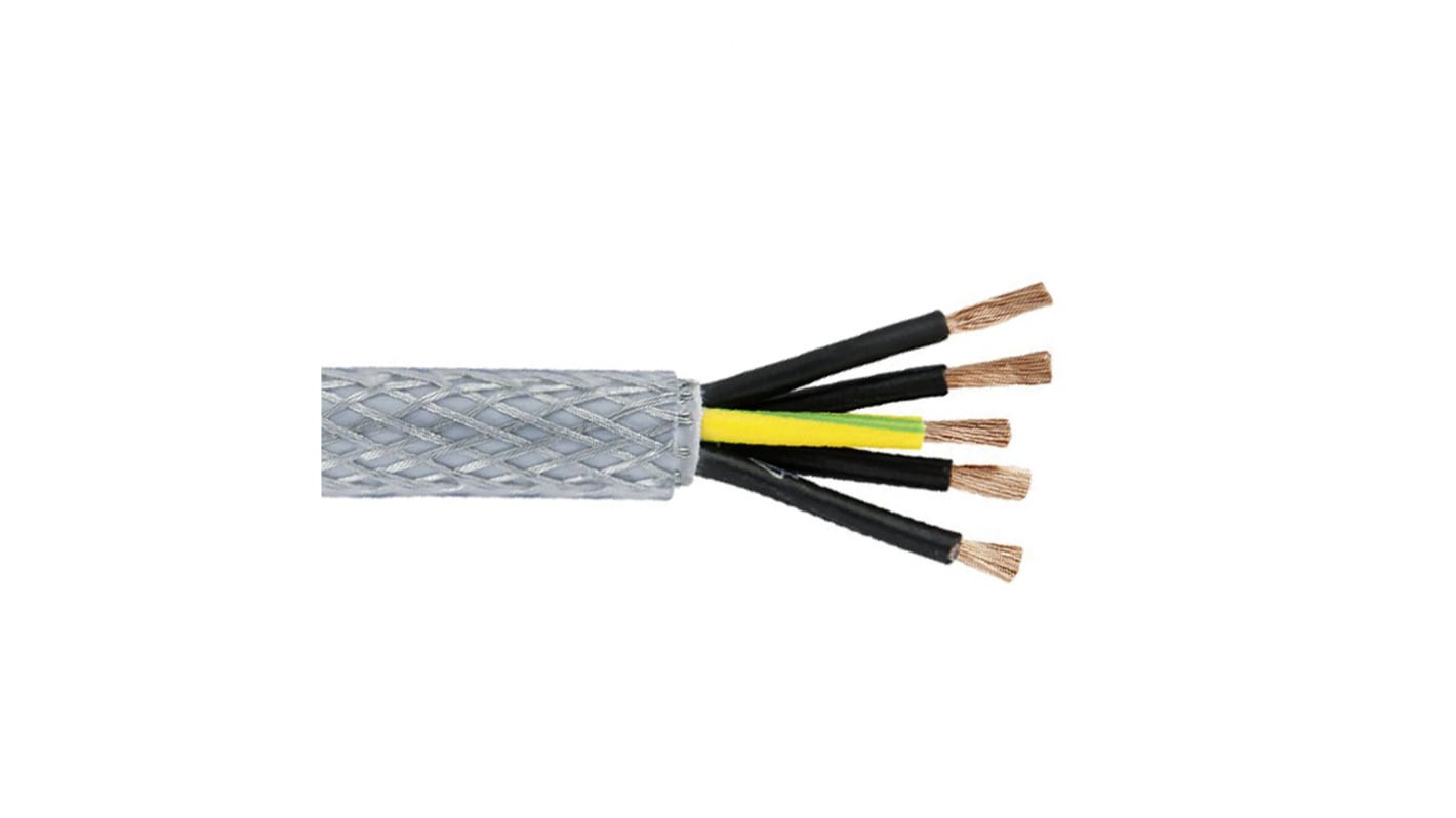 Belden Belden SY Control Cable, 5 Cores, 2.5 mm², SY, Screened, 100m, Transparent PVC Sheath, 13 AWG