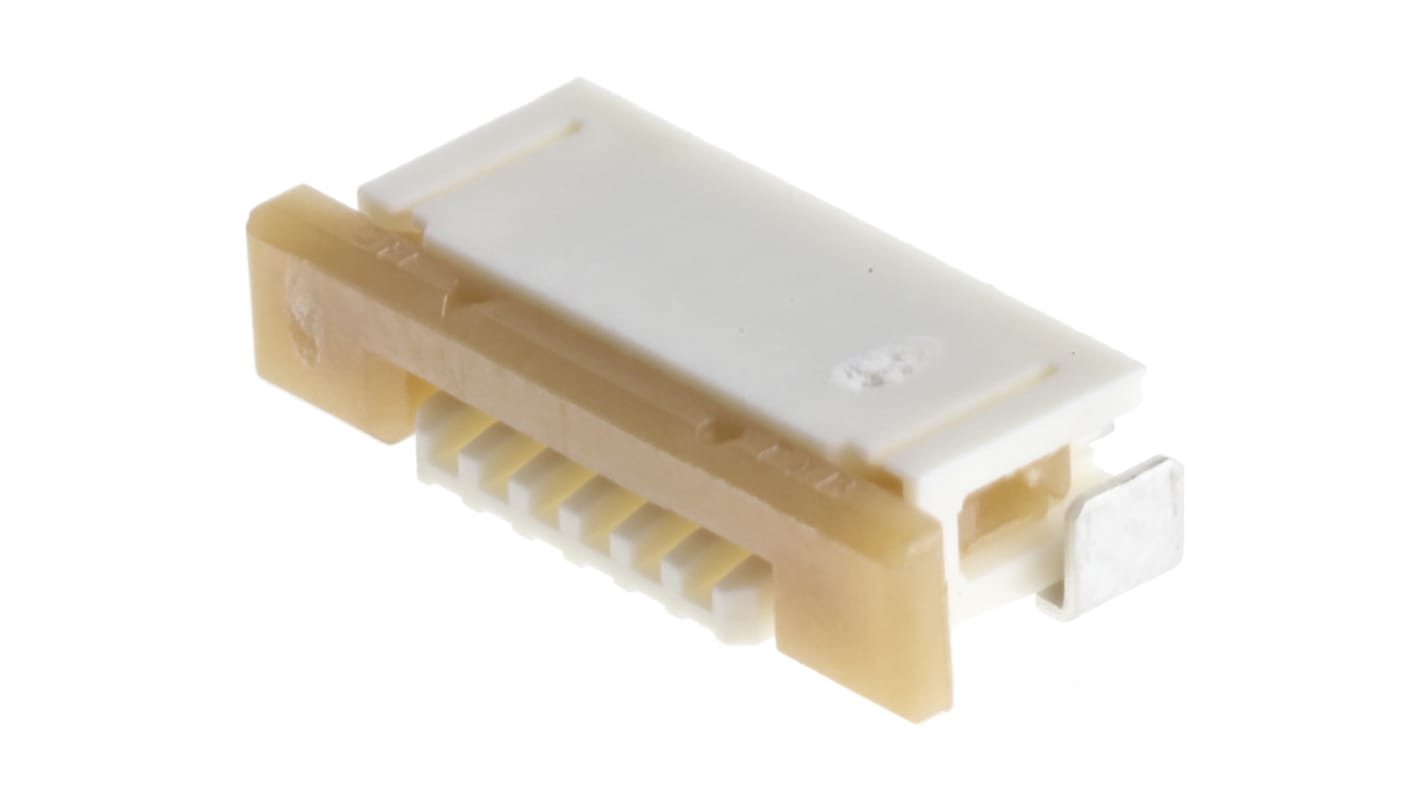 Molex FPC连接器, 母座, 6p, 1mm间距, 单排, SMT安装, 直角, 500mA, 50 V 交流/直流, Easy On系列