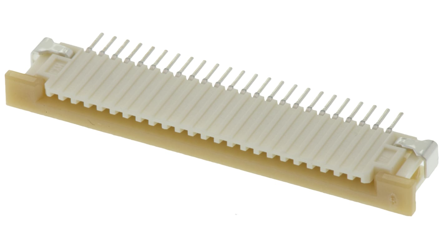 Molex, FFC/FPC SMT, 52271 1mm Pitch 24 Way Right Angle Female FPC Connector, ZIF Bottom Contact
