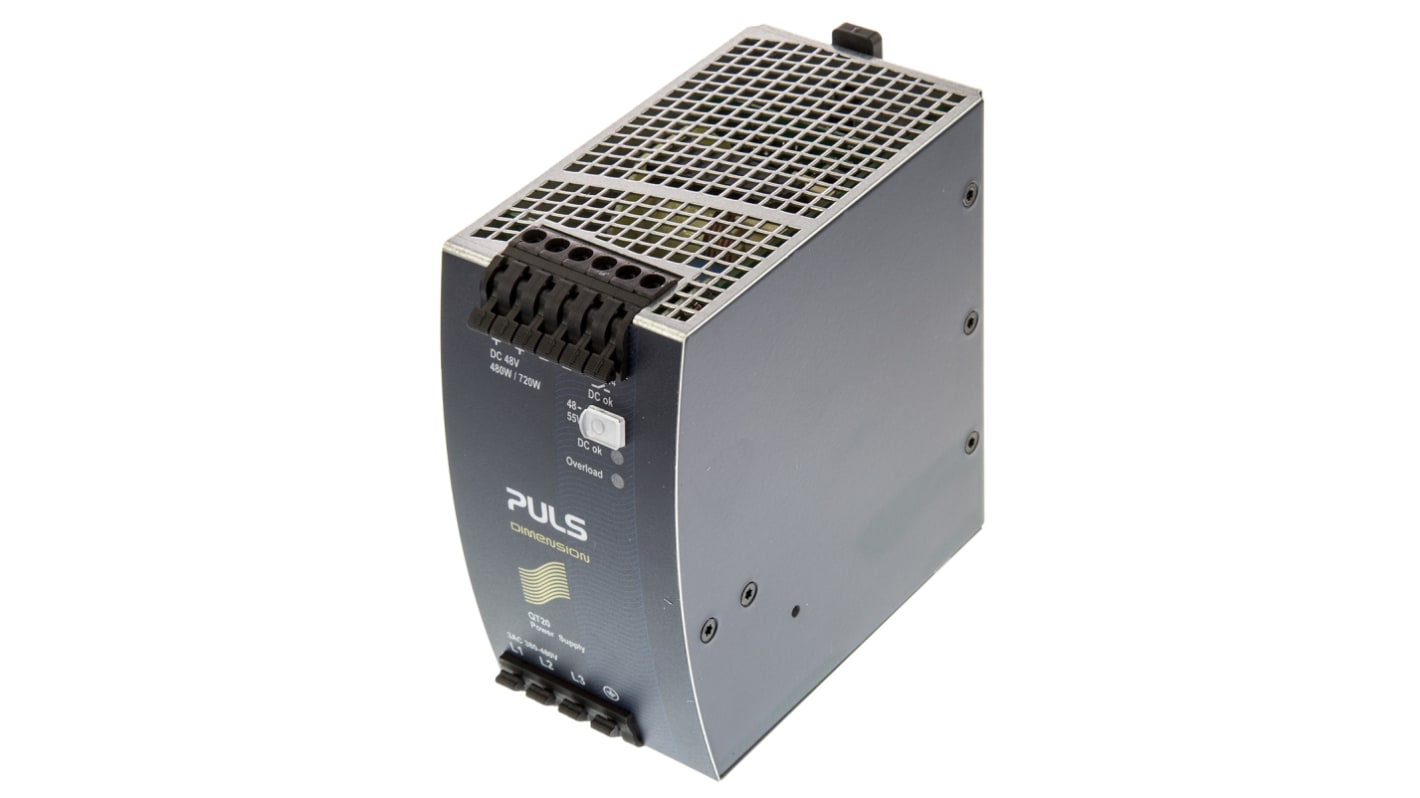 PULS DIMENSION Q Switched Mode DIN Rail Power Supply, 380 → 480V ac ac Input, 48V dc dc Output, 10A Output, 480W