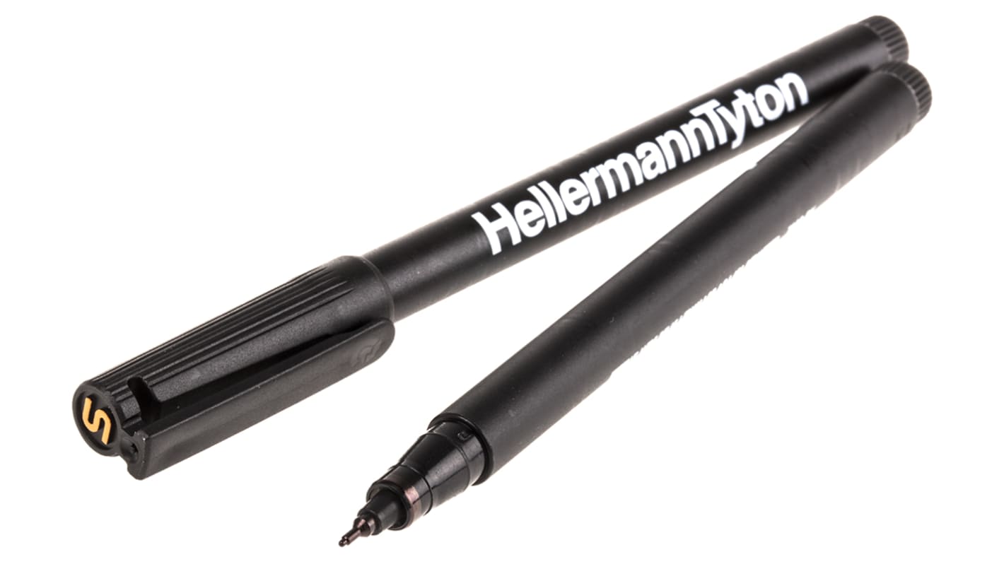 Accesorio para marcadores de cable HellermannTyton 500-50820 T82S-BK-PL-BK, para uso con Arrowtags, Helasign, Imp