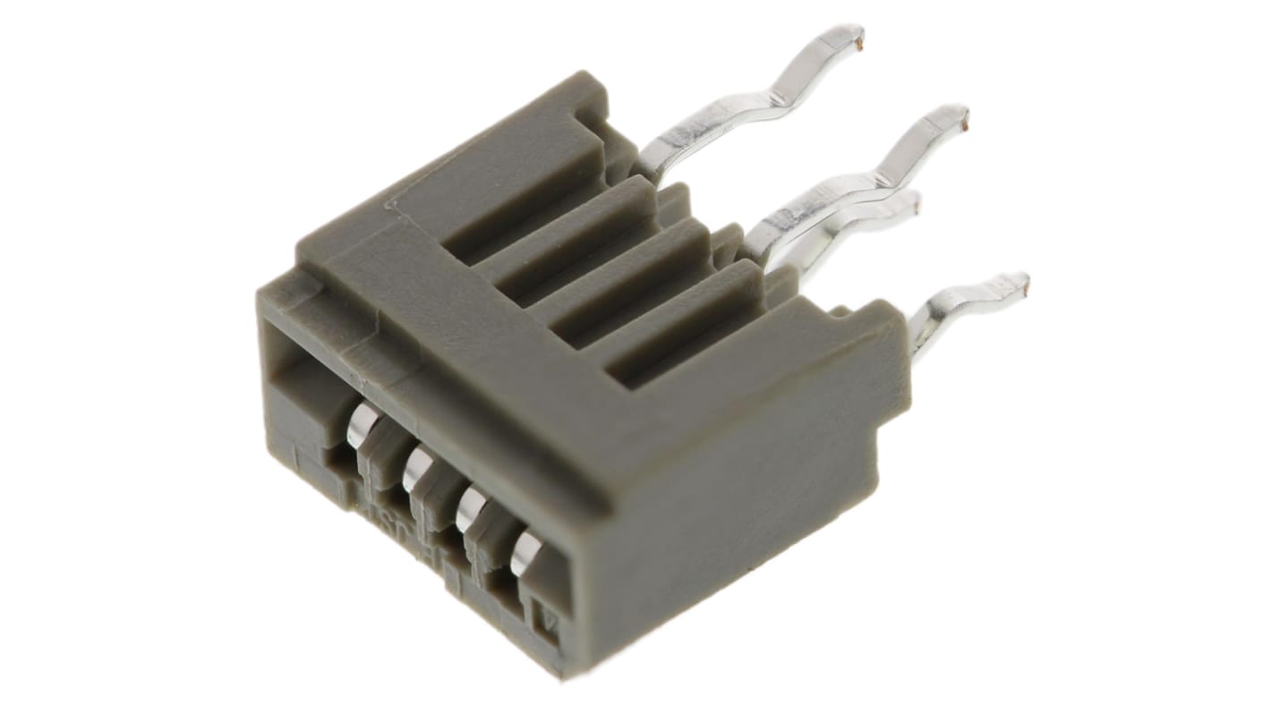 JST FPC连接器, 母座, 4p, 1mm间距, 单排, THT安装, 直向, 500mA, 50 V 直流, FMN系列