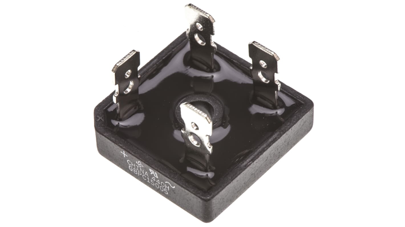 Vishay Bridge Rectifier, 15A, 50V, 4-Pin