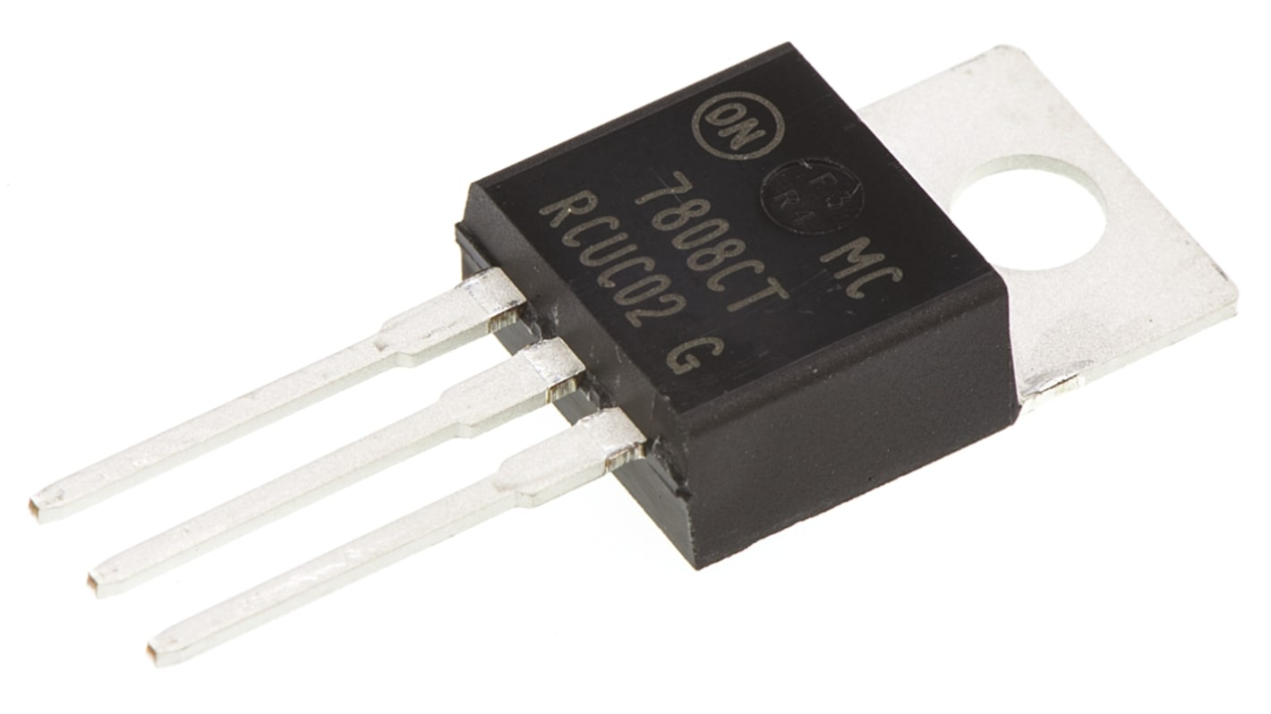 onsemi 线性稳压芯片, 8 V输出, 1A最大输出, 单路输出, TO-220, 通孔, 3针