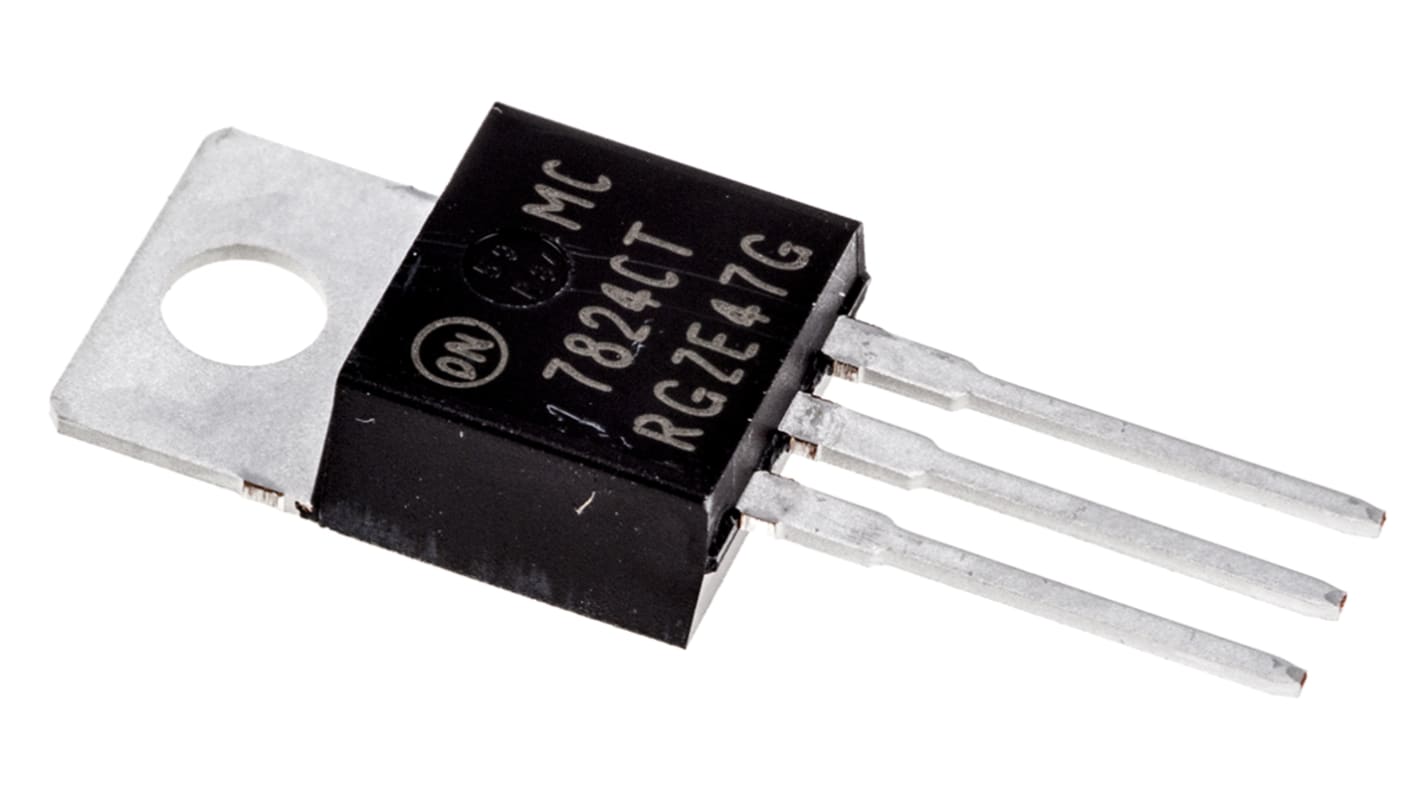 ON Semiconductor 线性稳压器, MC78xx系列, 输出24 V, TO-220封装, 最大输出1A, 通孔
