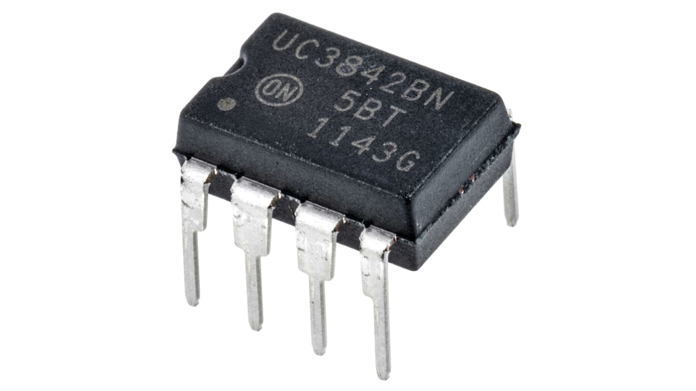 onsemi UC3842BNG, PWM Controller, 500 kHz 8-Pin, PDIP