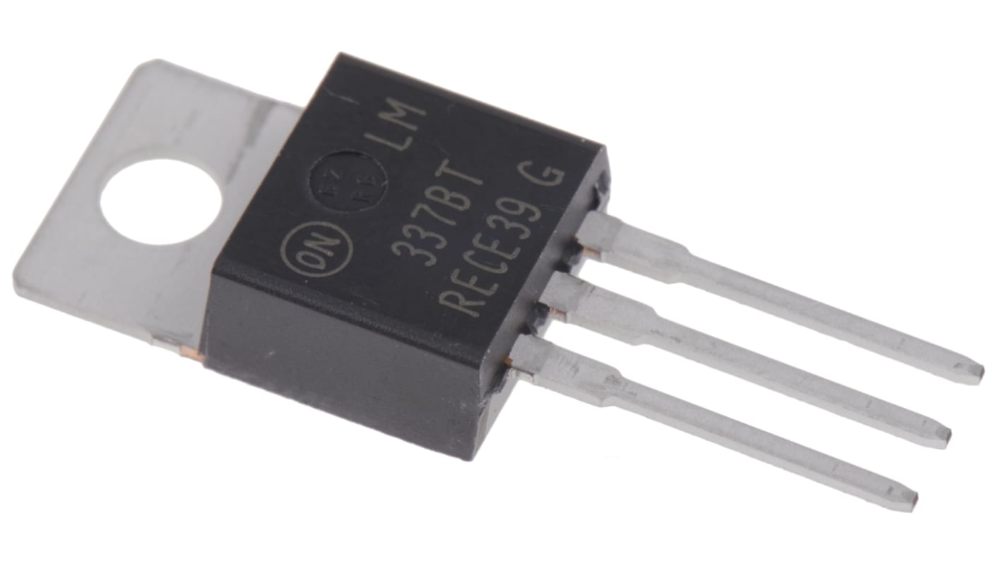 onsemi 线性稳压芯片, -37 → -1.2 V输出, 1.5A最大输出, 单路输出, TO-220, 3针, 通孔安装, -40 °C→+125 °C