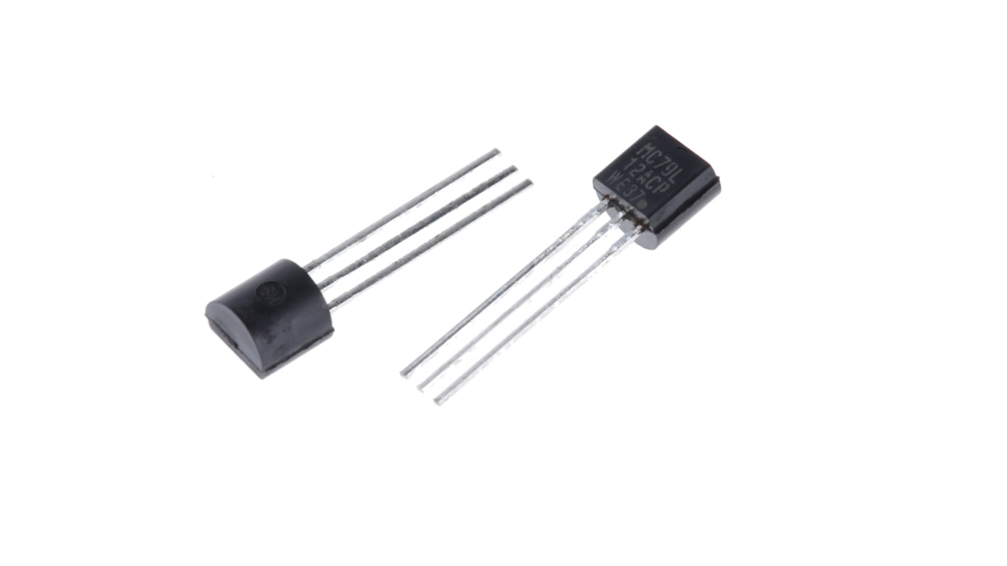 onsemi 线性稳压芯片, -12 V输出, 100mA最大输出, 单路输出, TO-92, 3针, 通孔安装, 0 °C→+125 °C