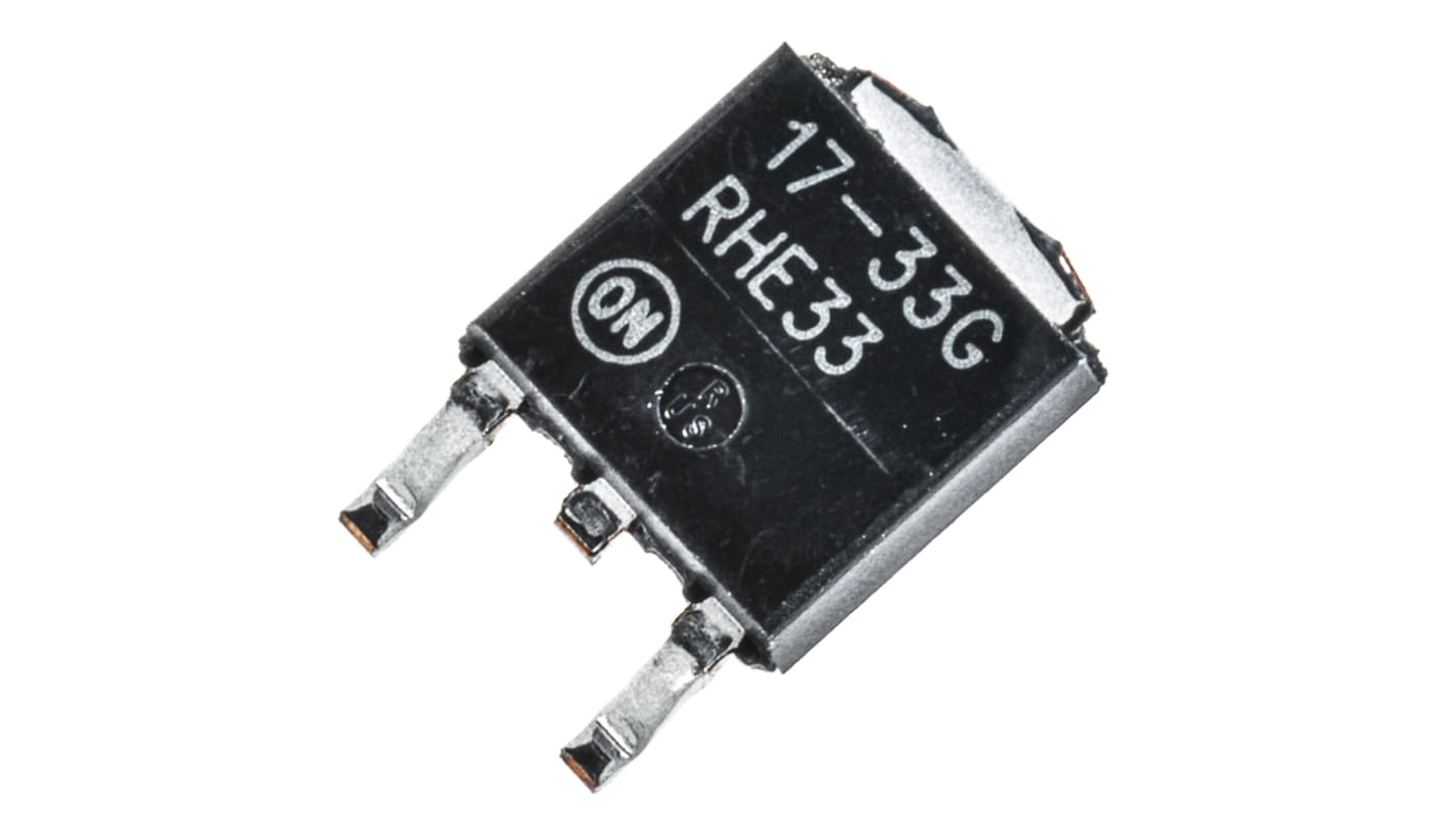 onsemi LDO稳压芯片, 3.3 V输出, 1A最大输出, 单路输出, DPAK, 3针, 贴片安装, 0 °C→+125 °C, ±1%精度