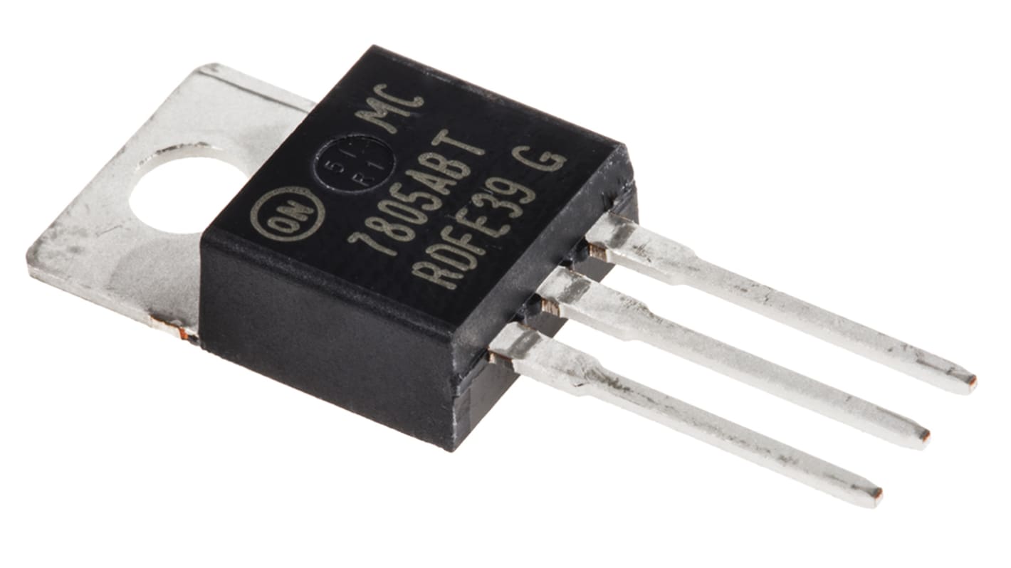 onsemi 线性稳压芯片, 5 V输出, 1A最大输出, 单路输出, TO-220, 3针, 通孔安装, -40°C→+125 °C, ±2%精度