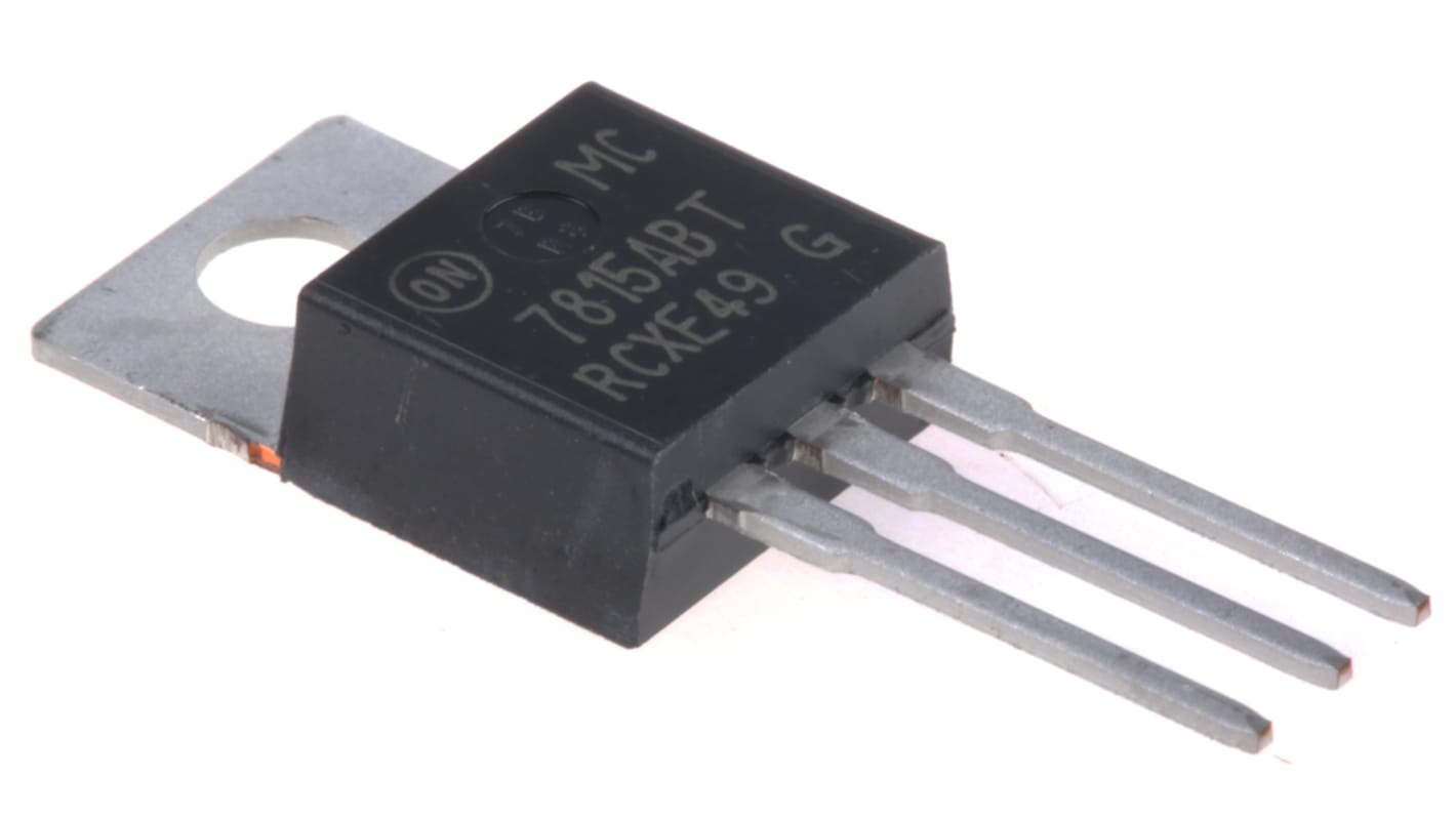 onsemi 线性稳压芯片, 15 V输出, 1A最大输出, 单路输出, TO-220, 3针, 通孔安装, -40°C→+125 °C, ±2%精度