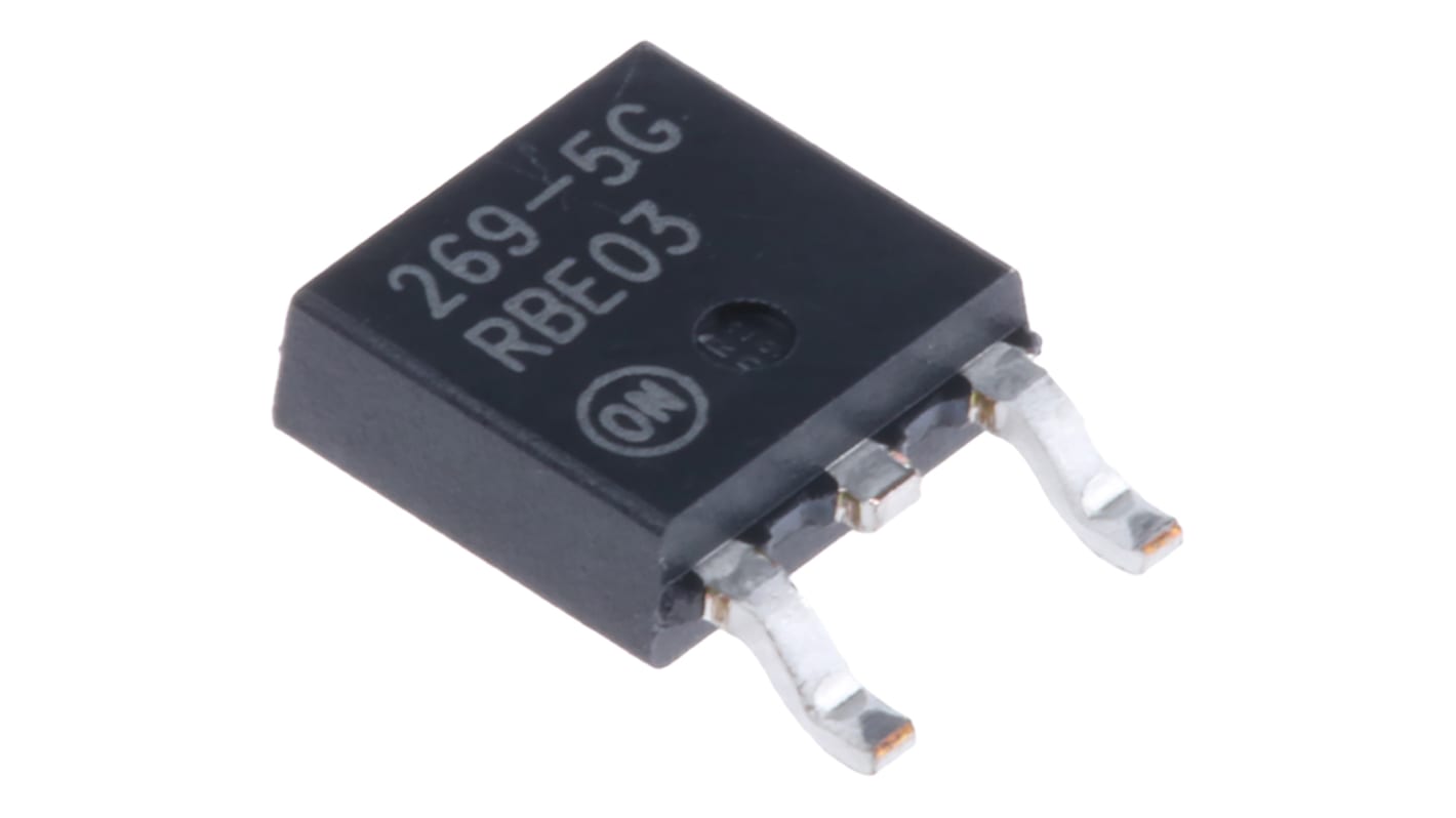 onsemi 電圧レギュレータ 低ドロップアウト電圧 5 V, 3-Pin, MC33269DT-5.0G