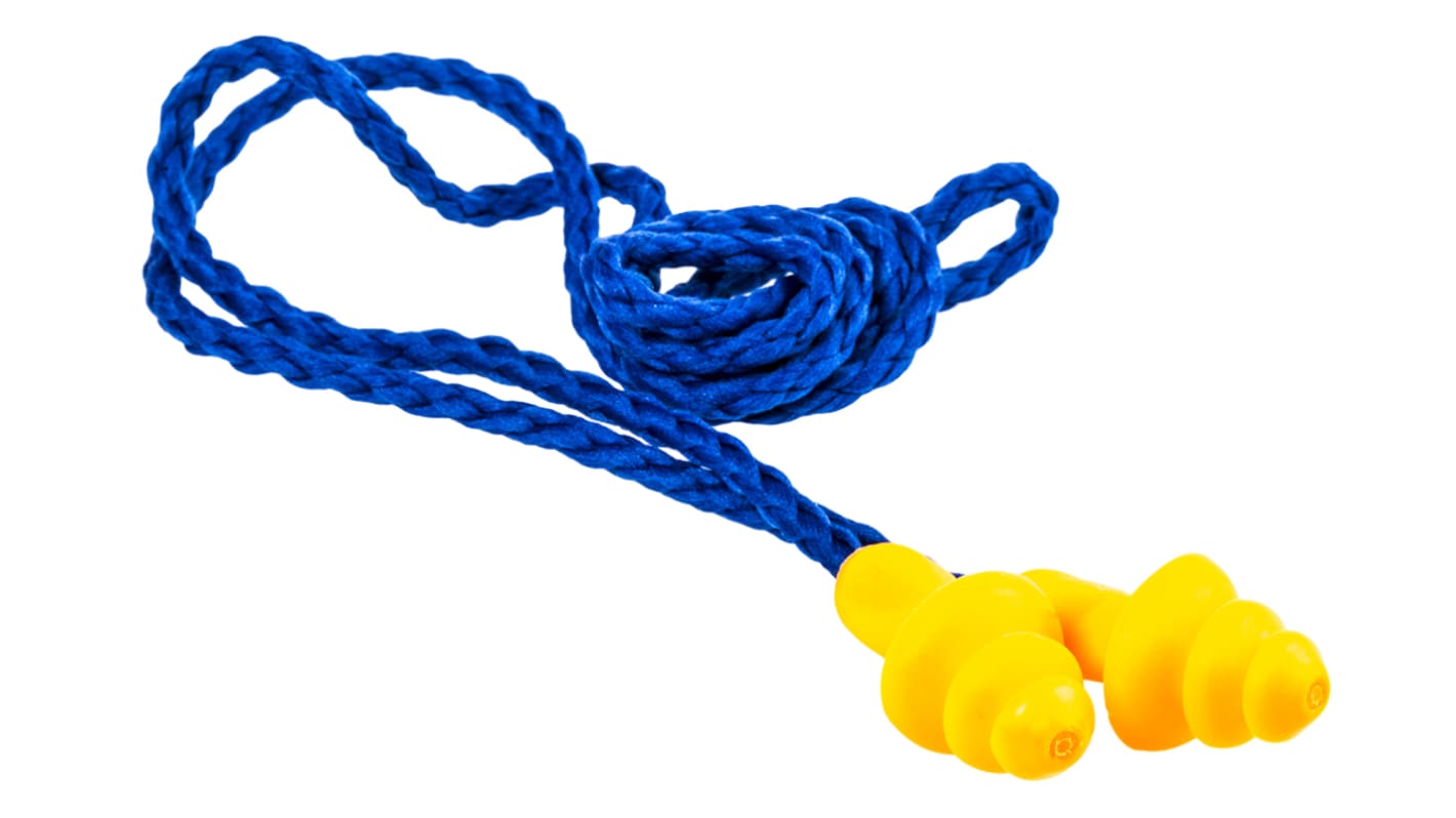 3M 3M 1271  Mehrweg Gehörschutzstöpsel EN352,  Elastomer Blau, Gelb, SNR 25dB, 50 Paar