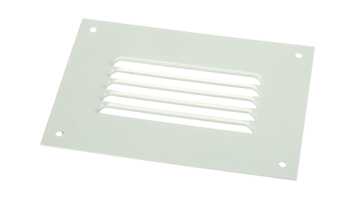 Rejilla de ventilación de lamas paralelas Rittal de Acerol Gris, 110 x 160mm