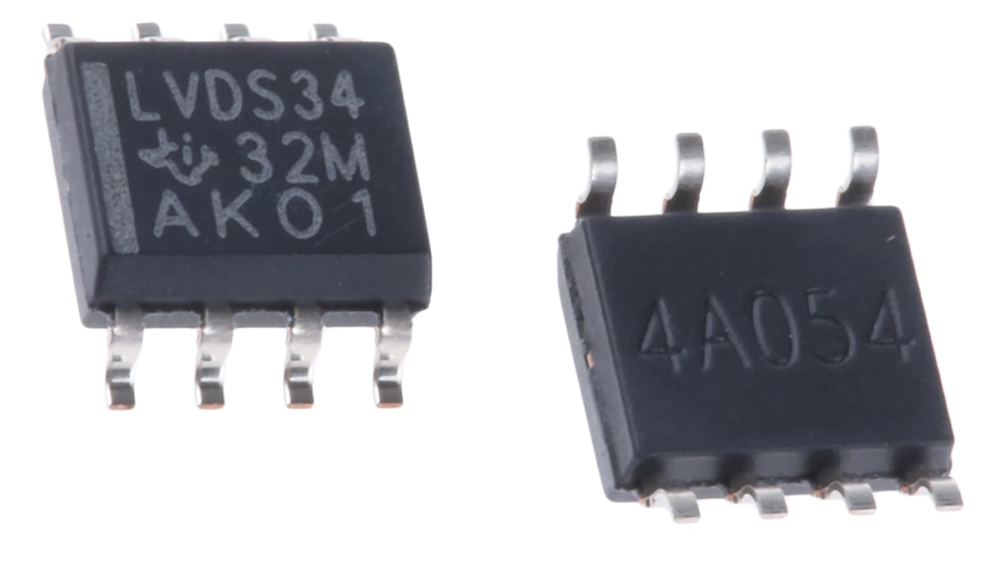 Texas Instruments SN65LVDS34D, LVDS Receiver Dual CMOS, ECL, LVCMOS, LVDS, LVECL, LVPECL, PECL LVTTL, 8-Pin SOIC