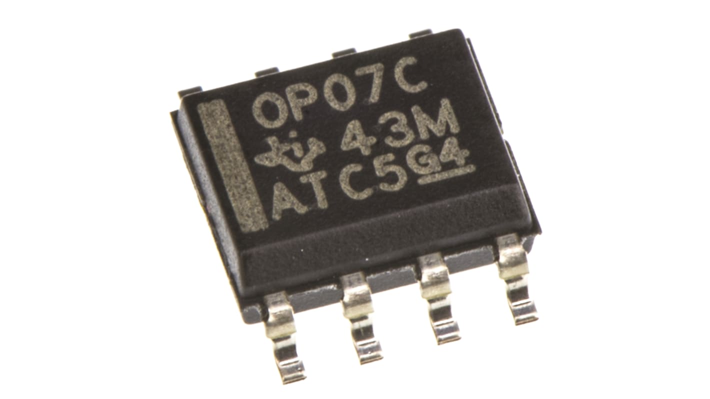 Texas Instruments 精密运算放大器, 双电源, 8针, 单通道, SOIC, 贴片安装, ±12 V, ±15 V, ±5 V, ±9 V, 0.3V/μs
