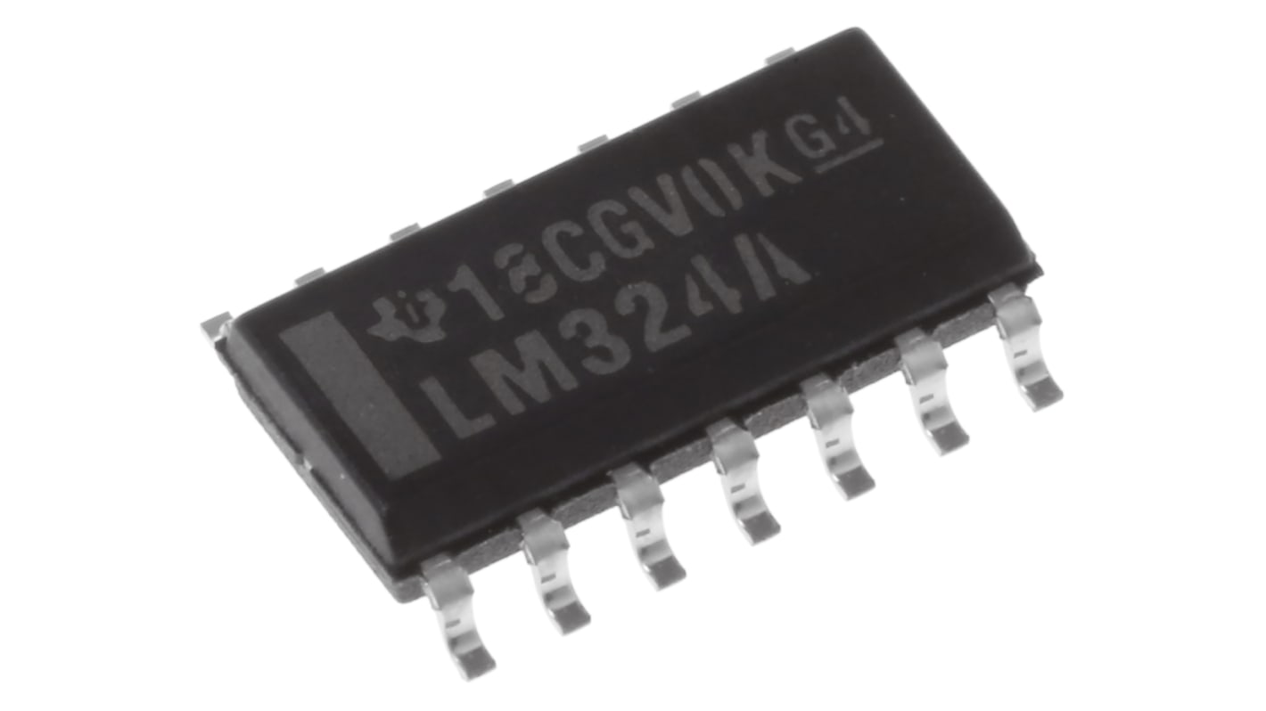 LM324AD Texas Instruments, Precision, Op Amp, 1.2MHz, 5 → 28 V, 14-Pin SOIC