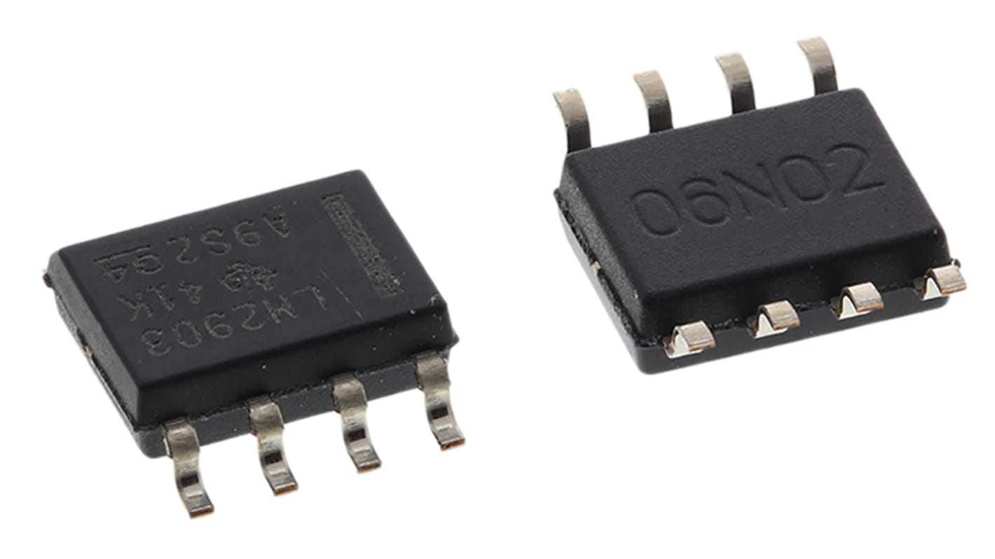 Comparador LM2903D Colector Abierto 1.3μs 2-Canales, 3 → 28 V 8-Pines SOIC