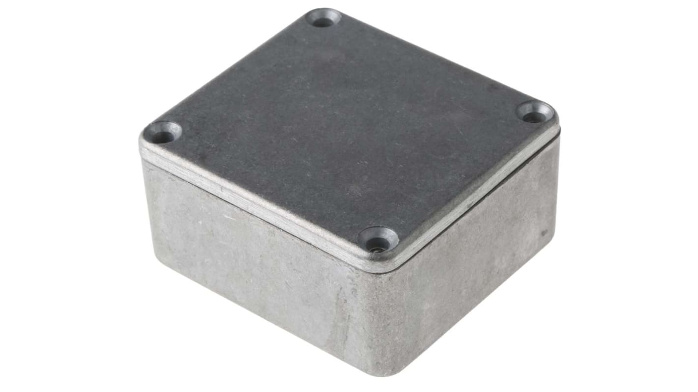 RS PRO Silver Die Cast Aluminium Enclosure, Silver Lid, 60 x 54.9 x 30mm