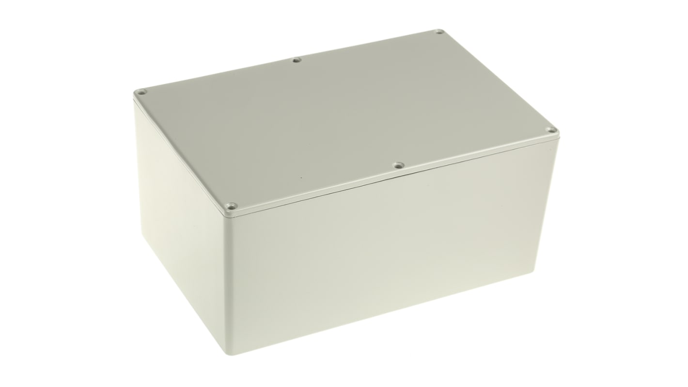 RS PRO Grey Die Cast Aluminium Enclosure, Grey Lid, 222.2 x 146 x 106.5mm