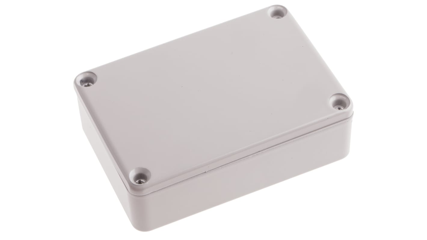 RS PRO Grey Die Cast Aluminium Enclosure, Grey Lid, 79.9 x 54.9 x 25.5mm