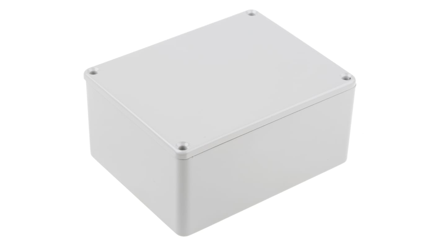 RS PRO Grey Die Cast Aluminium Enclosure, IP66, Grey Lid, 114.7 x 89.7 x 55.1mm